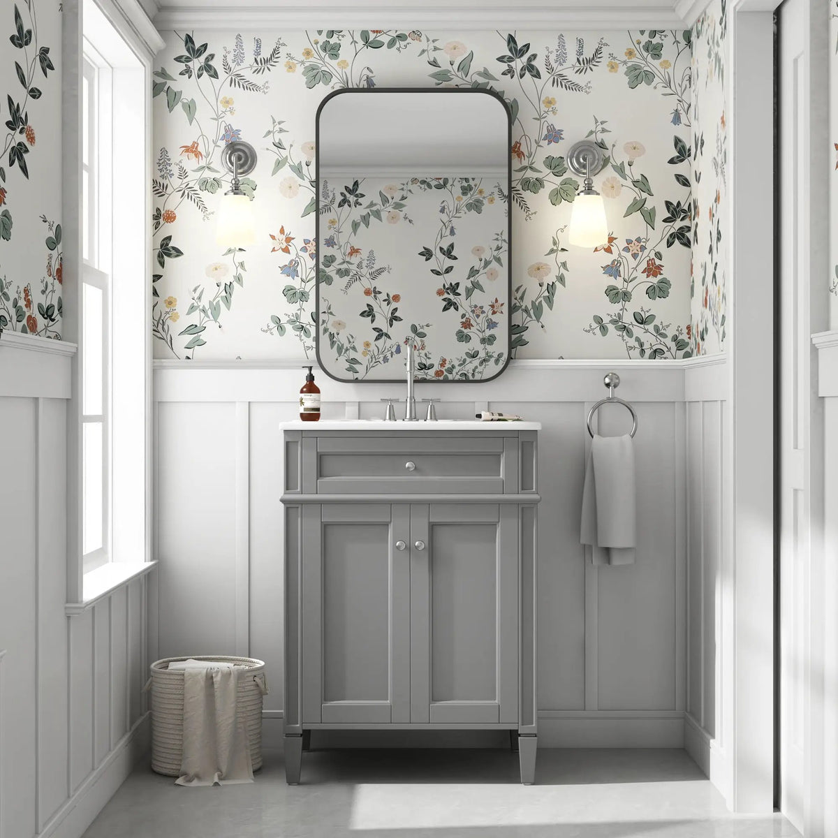 24 Inch Bathroom Vanity | 2 Doors | Tip Out Drawer | Soft Closing Hinges