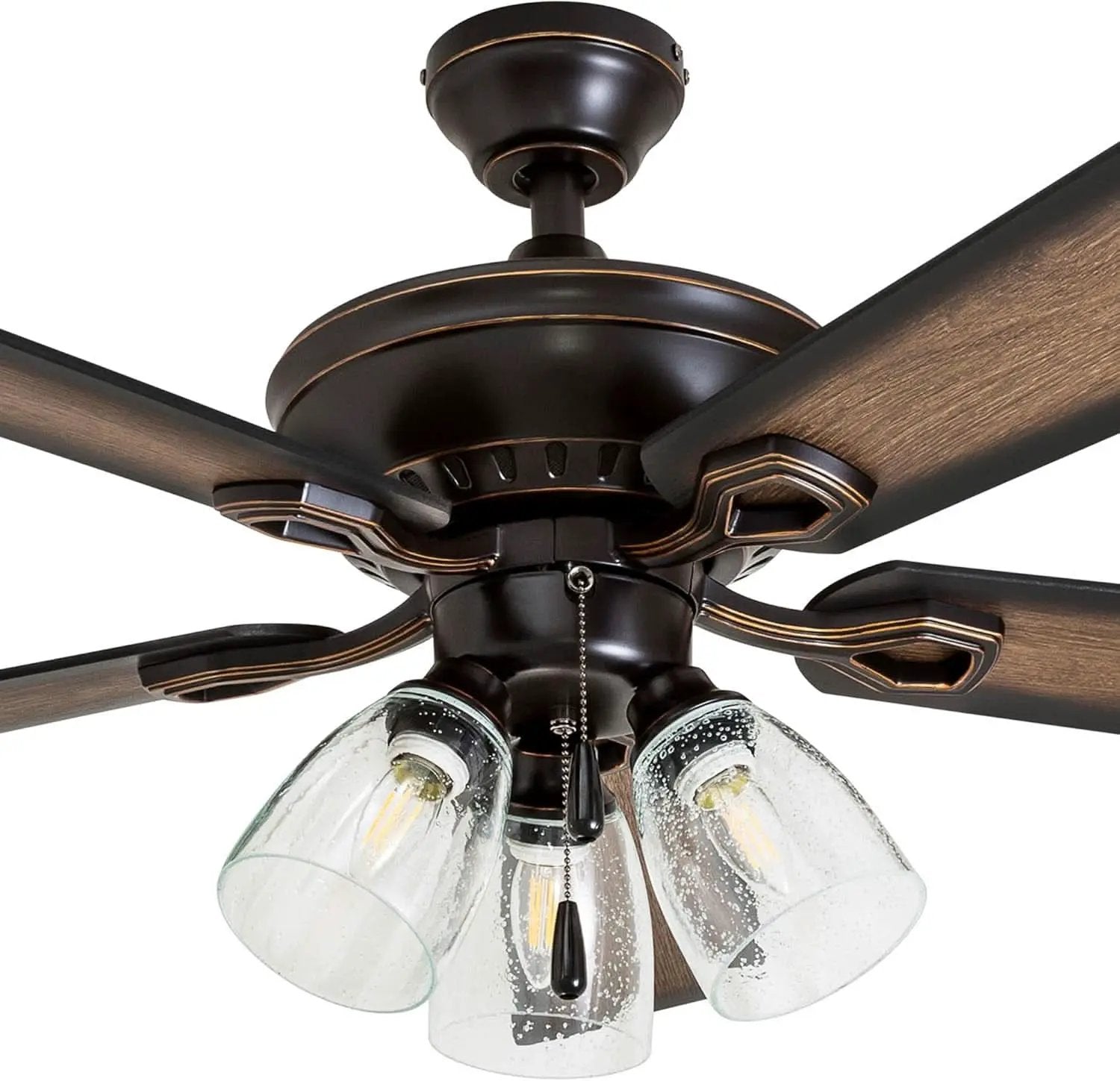 52 Inch Farmhouse LED Ceiling Fan Oil Rubbed Bronze from PriceLows™