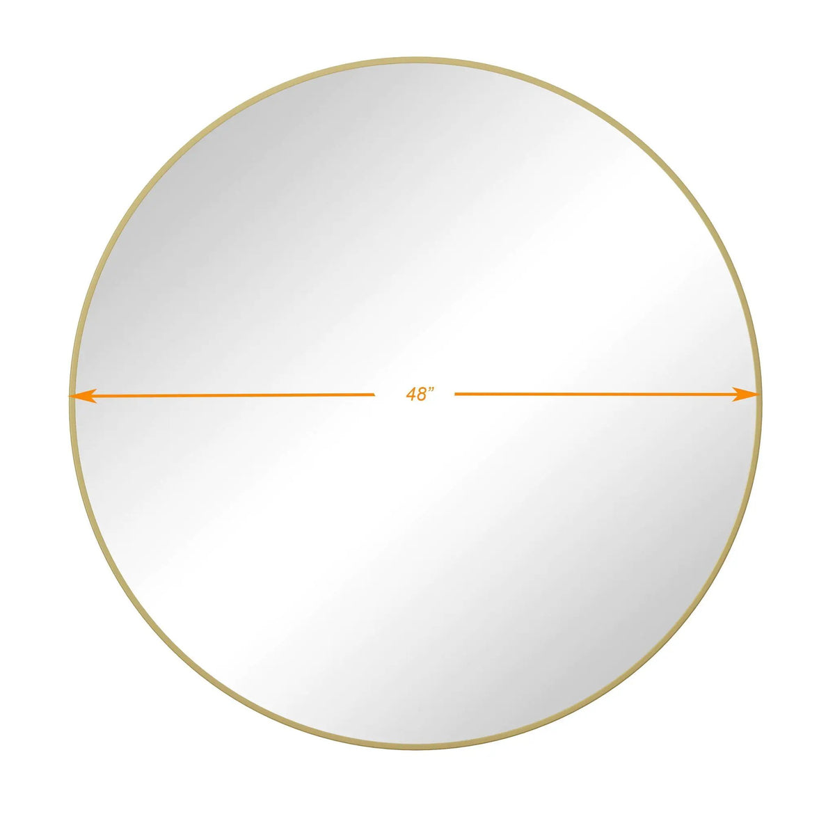 Round Wall Mirror | Metal Framed Circular Design | 48 Inch Diameter | Vanity And Dressing Use