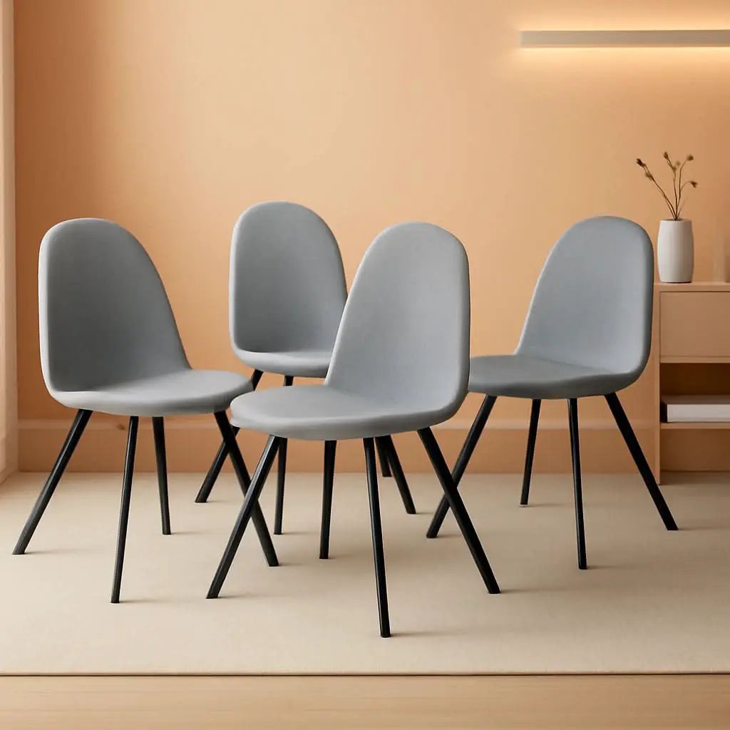 Grey Swivel Dining Chairs Set Of 4 For Modern Kitchen from PriceLows™
