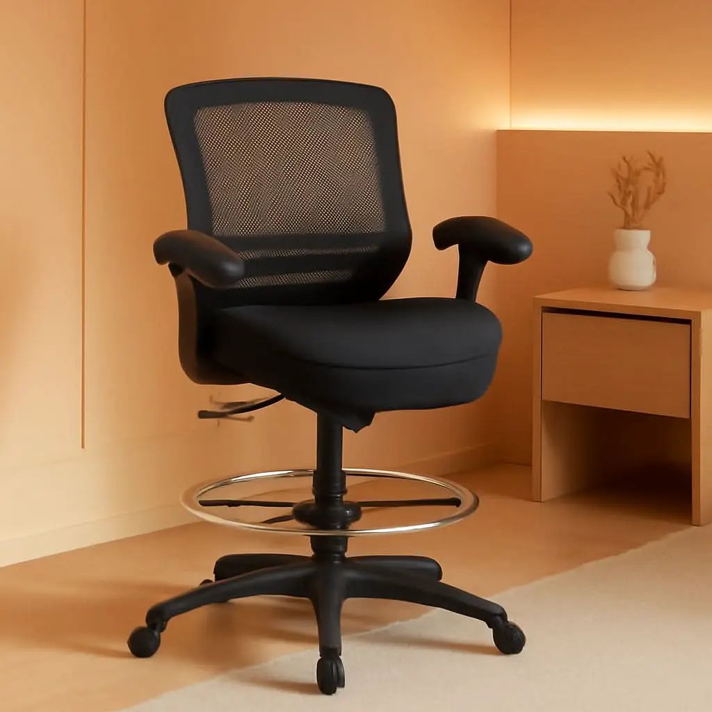 400Lbs Ergonomic Drafting Chair Adjustable Foot Ring from PriceLows™