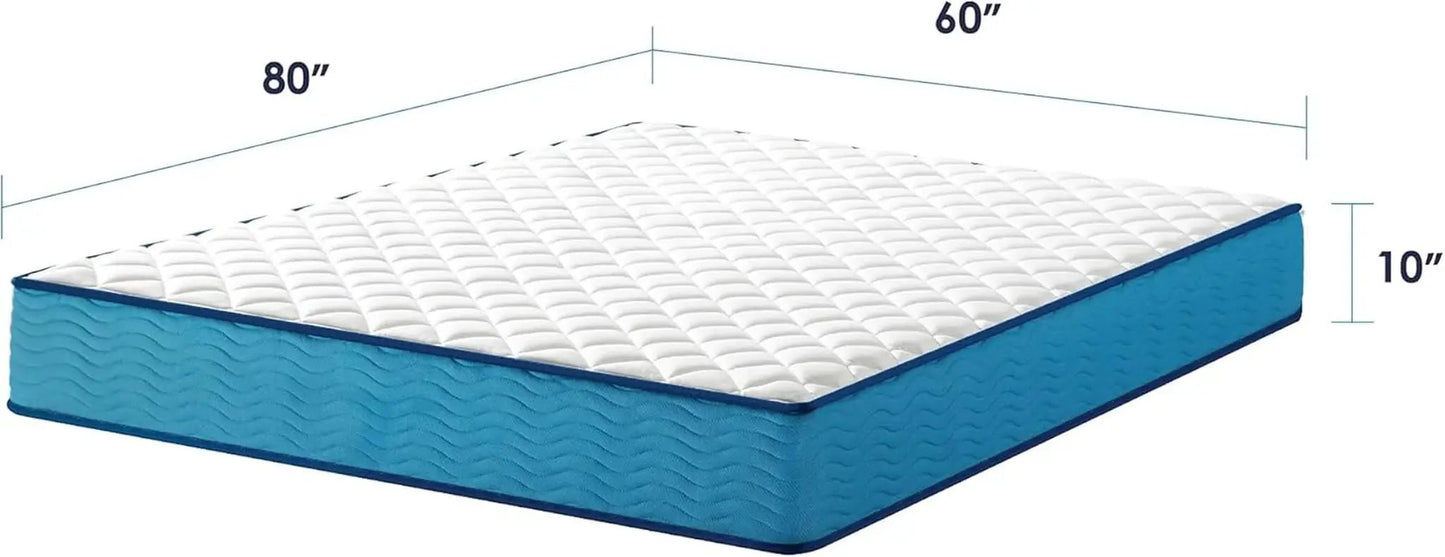 Twin 10 Inch Hybrid Mattress With Tight Top And Pocketed Coils from PriceLows™