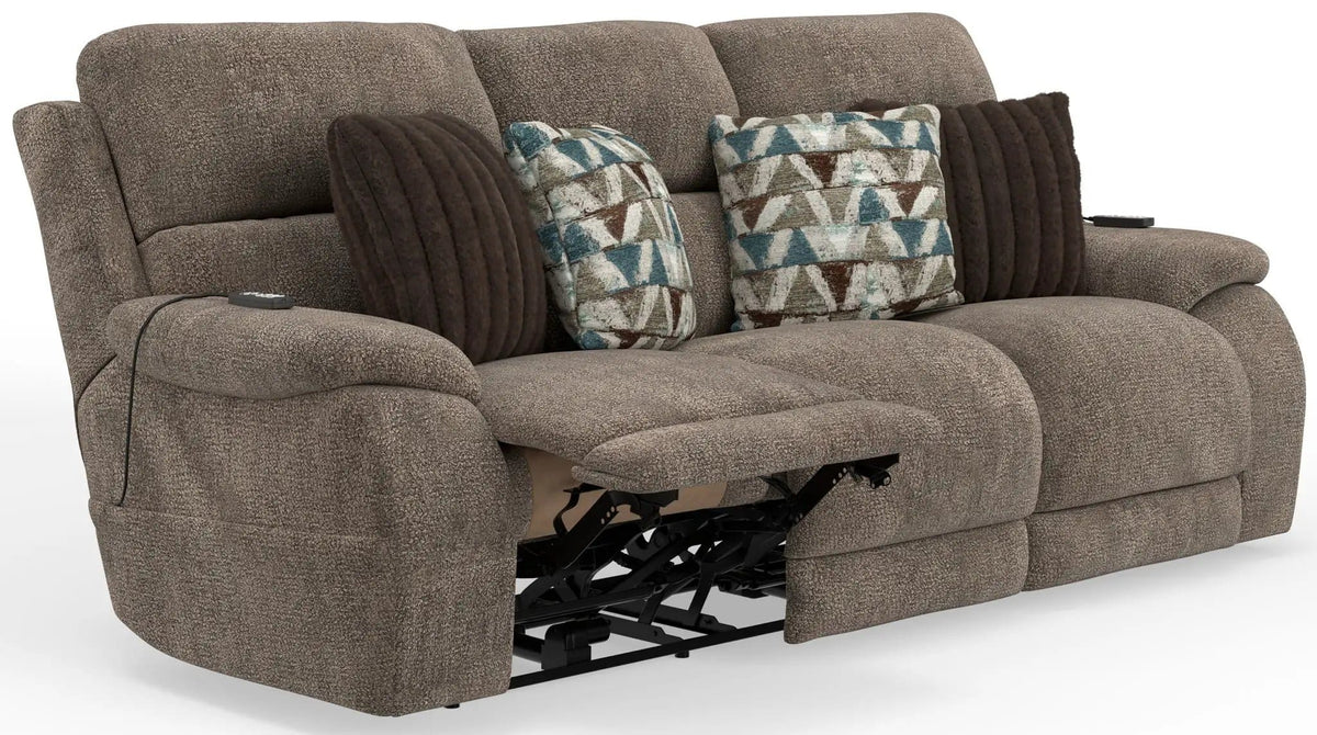 Joya Power Headrest Power LayFlat Reclining Sofa With CR3 Heat/Massage/Lumbar/ZG | 2 Pieces | Living Room Furniture | Living Room