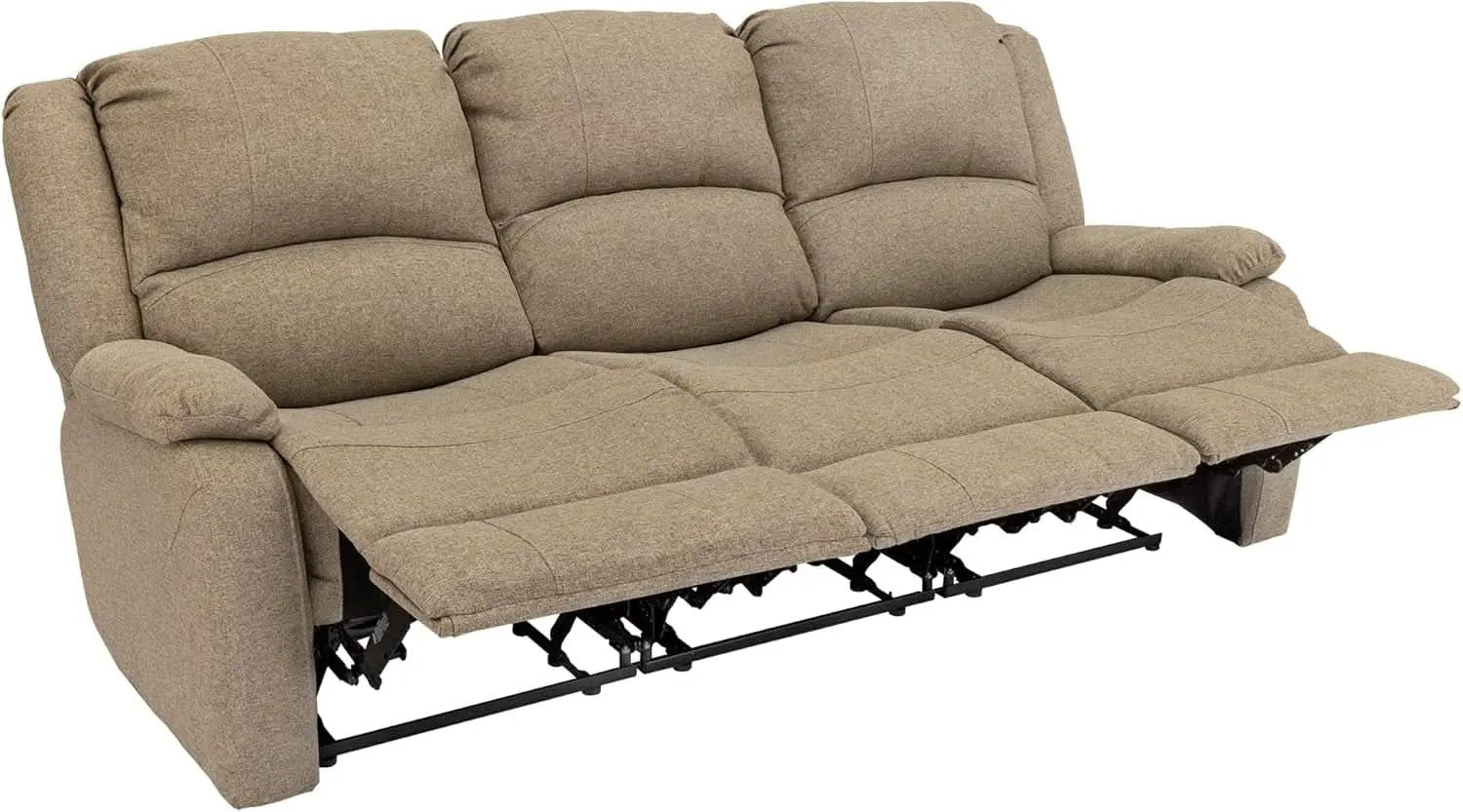 Charles 80In Triple Recliner RV Sofa Oatmeal Zero Wall from PriceLows™