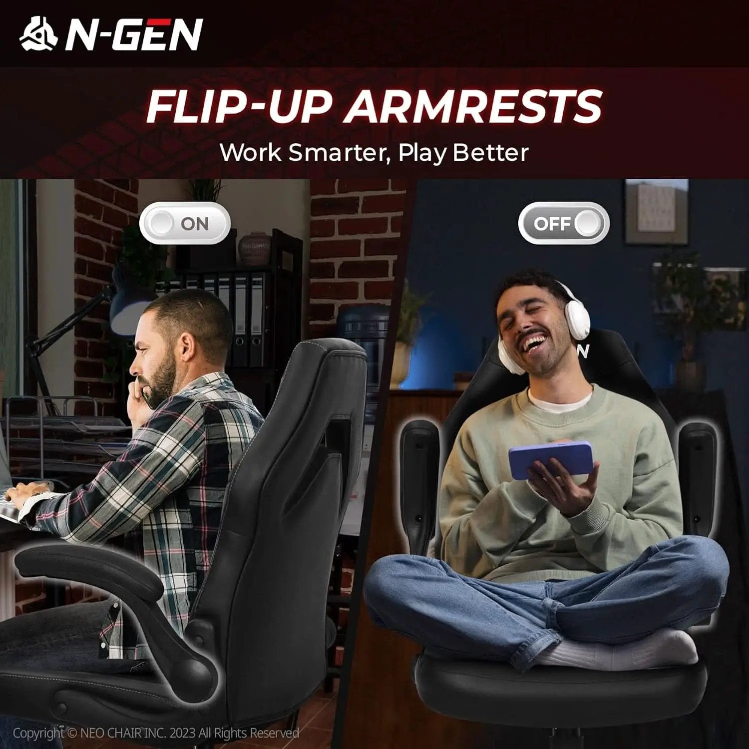 Ergonomic Gaming Chair Black With Premium Lumbar Support from PriceLows™