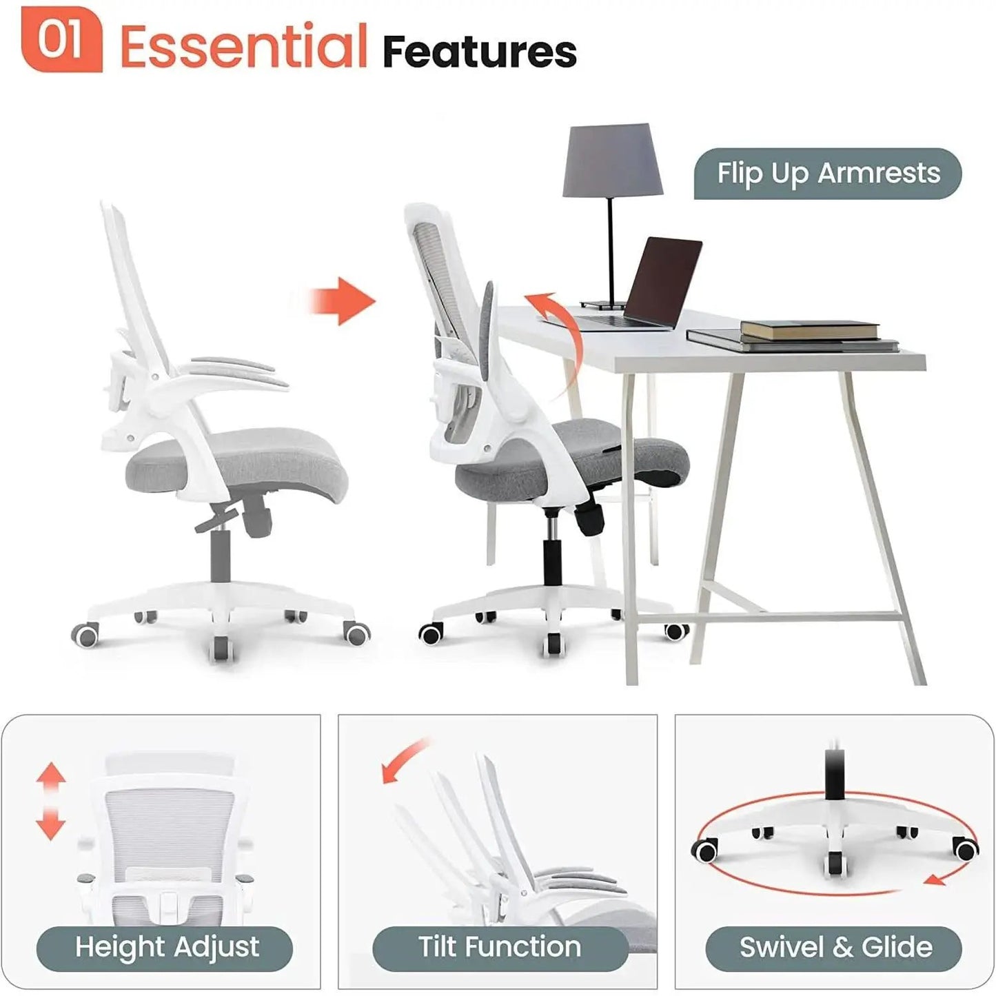 Ergonomic High Back Office Chair With Lumbar Support from PriceLows™