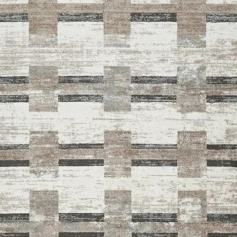 Alstone Area Rug | 94.5 x 119 Inch | Chunky Stripe Design | Neutral Palette