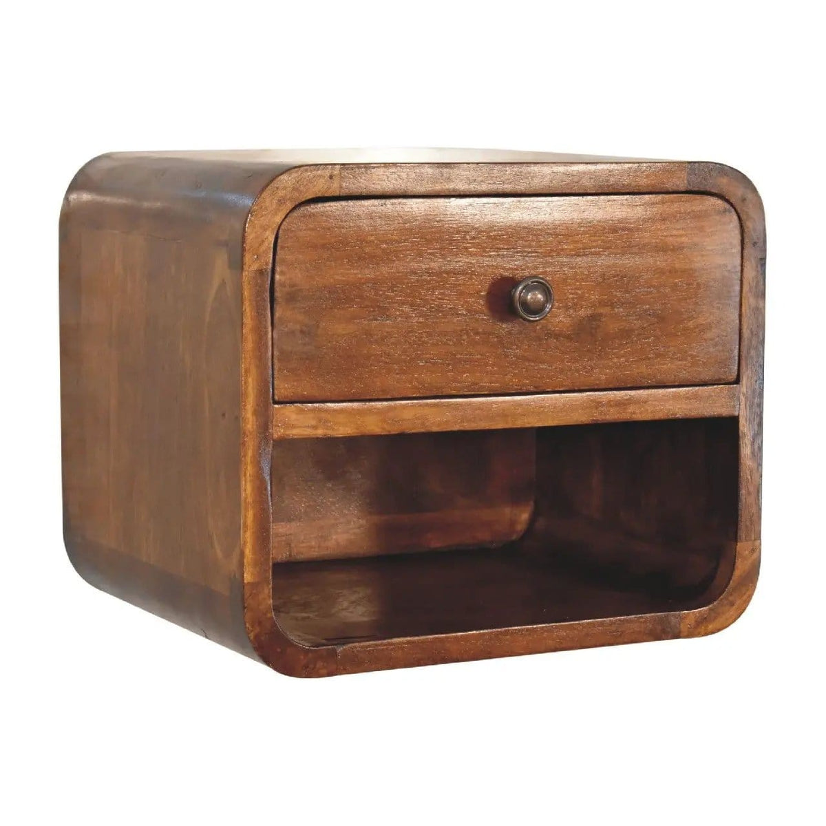 Curve Upper Slot Floating Nightstand | 6 Pieces | Bedroom Furniture | Bedroom