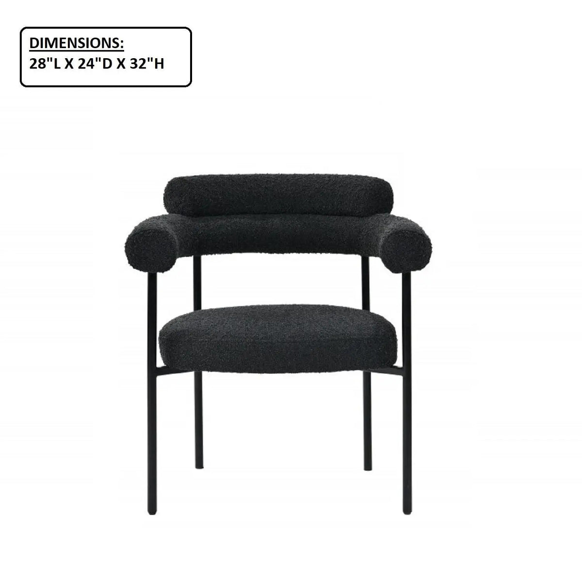 Dining Chairs | Armrests | Fabric Upholstery | Set Of 2