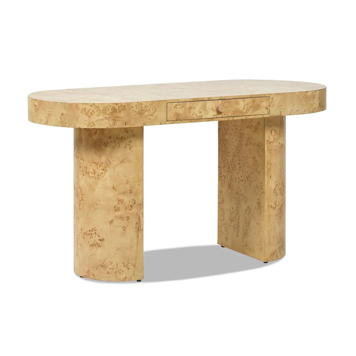 Jesse Single Drawer Oval Computer Desk | 2 Pieces | Plywood & Veneer | Home Office