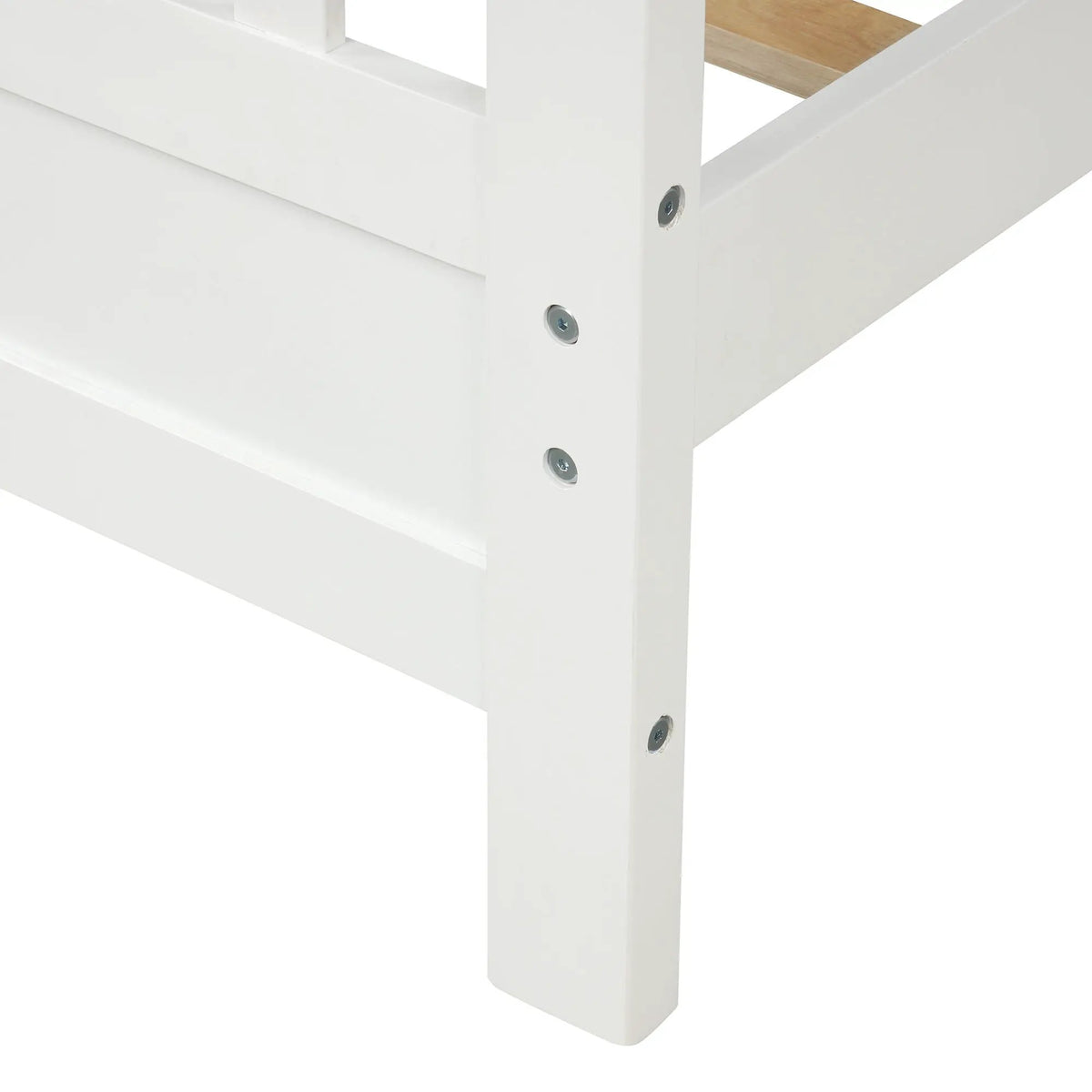 Platform Bed | Solid Pine Frame | Paneled Headboard | Wood Slats