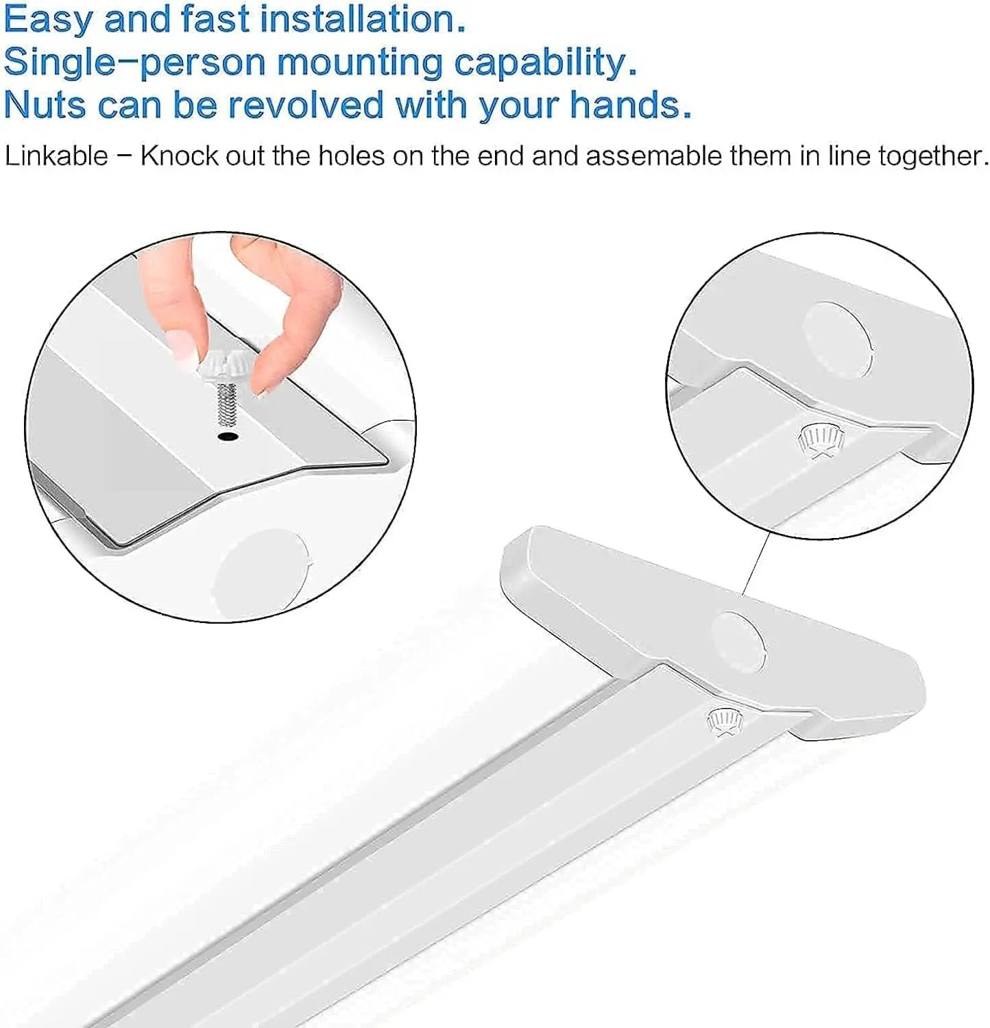 8Ft 110W Slim LED Shop Lights, 4-Pack, Energy Efficient from PriceLows™
