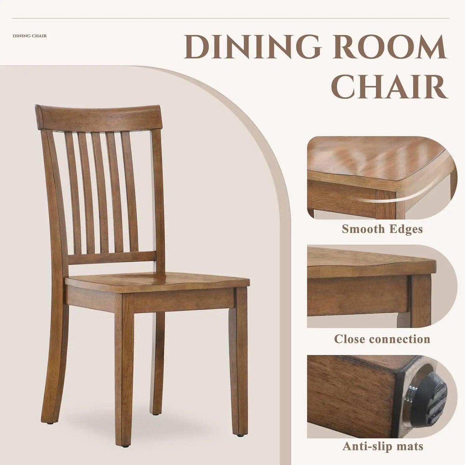 Windsor Spindle Back Dining Chairs Set Of 6 In Light Brown from PriceLows™