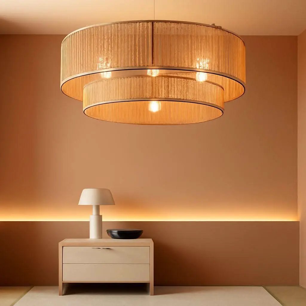 20 Inch Rattan Boho Ceiling Fan With Integrated LED Light from PriceLows™