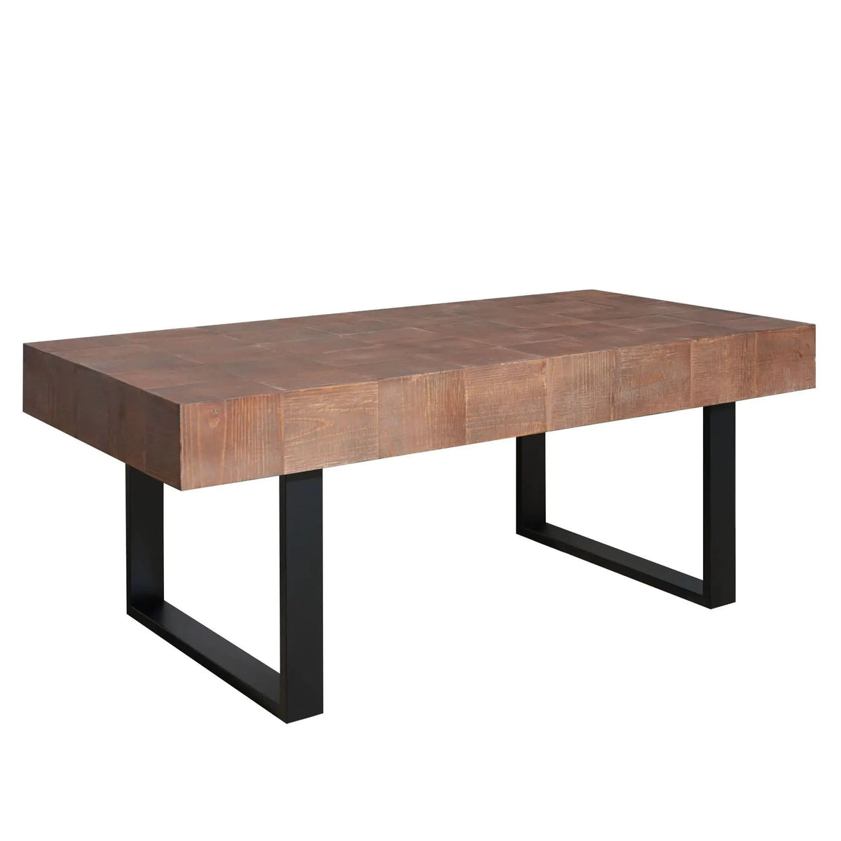 Rectangular Coffee Table With U-Shaped Legs Living Room Multi | 47.2 x 23.5 x 18 in | Engineered Wood & Metal | Living Room