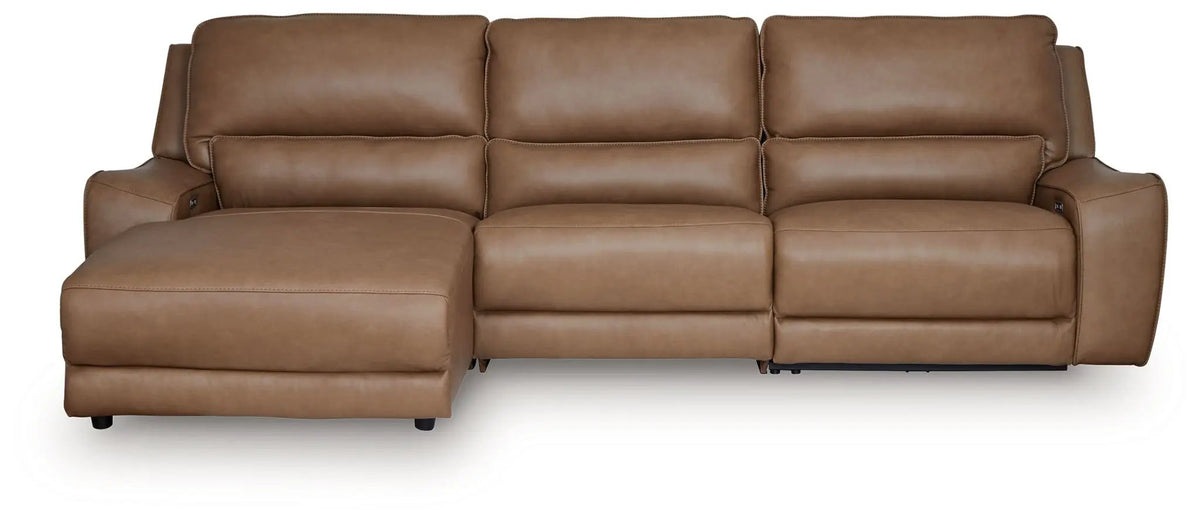 DeepWakes Power Reclining Sectional | Chaise Included | Ultra-Stylish Design | 130 Inch Length
