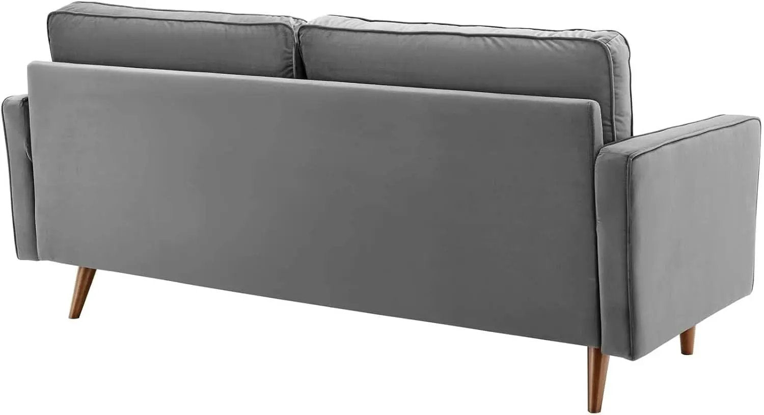Valour Performance Velvet Sofa Gray Mid Century Modern from PriceLows™