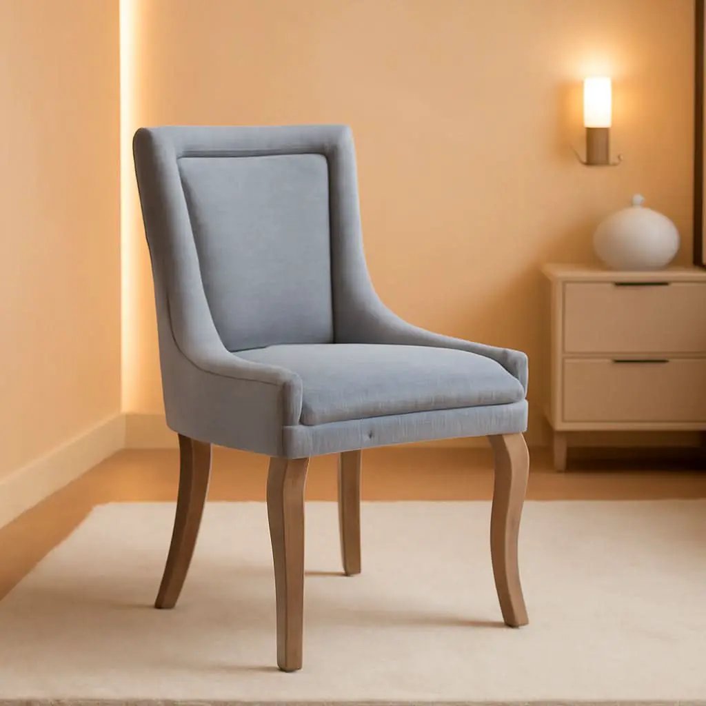 Grey High Back Dining Chairs Set Of 2 For Kitchen Use from PriceLows™
