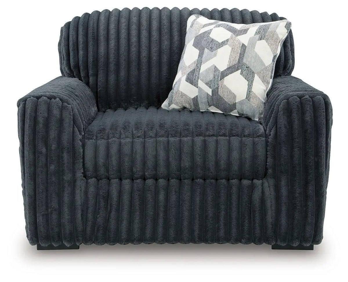 Midnight Madness Chair And A Half | Jumbo Corduroy Upholstery | Oversized Seat | Cozy Design