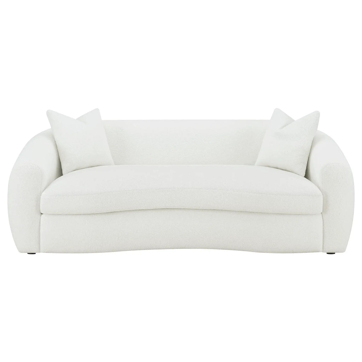 Isabella 3-piece Faux Sheepskin Upholstered Sofa Set | 3-Piece Set | Wood | Natural