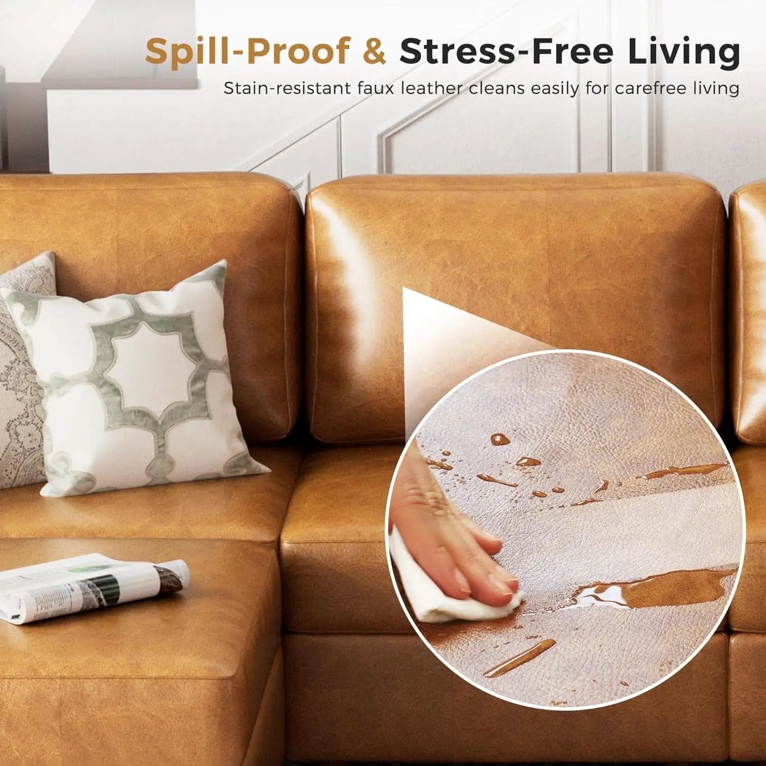 Brown Oversized Reading Armchair With Hidden Storage from PriceLows™