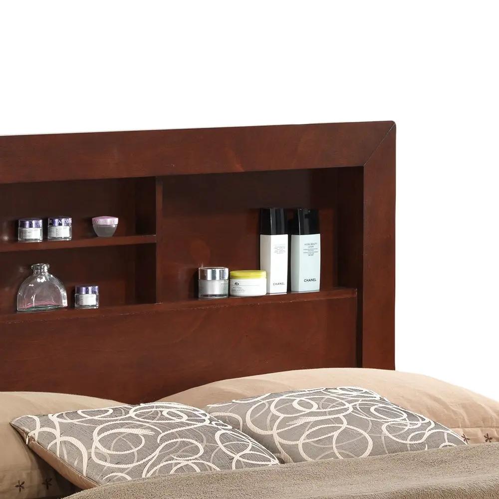 Modern Storage Bed | Ample Bedroom Storage | Wood And Manufactured Wood | 81 Inch Length