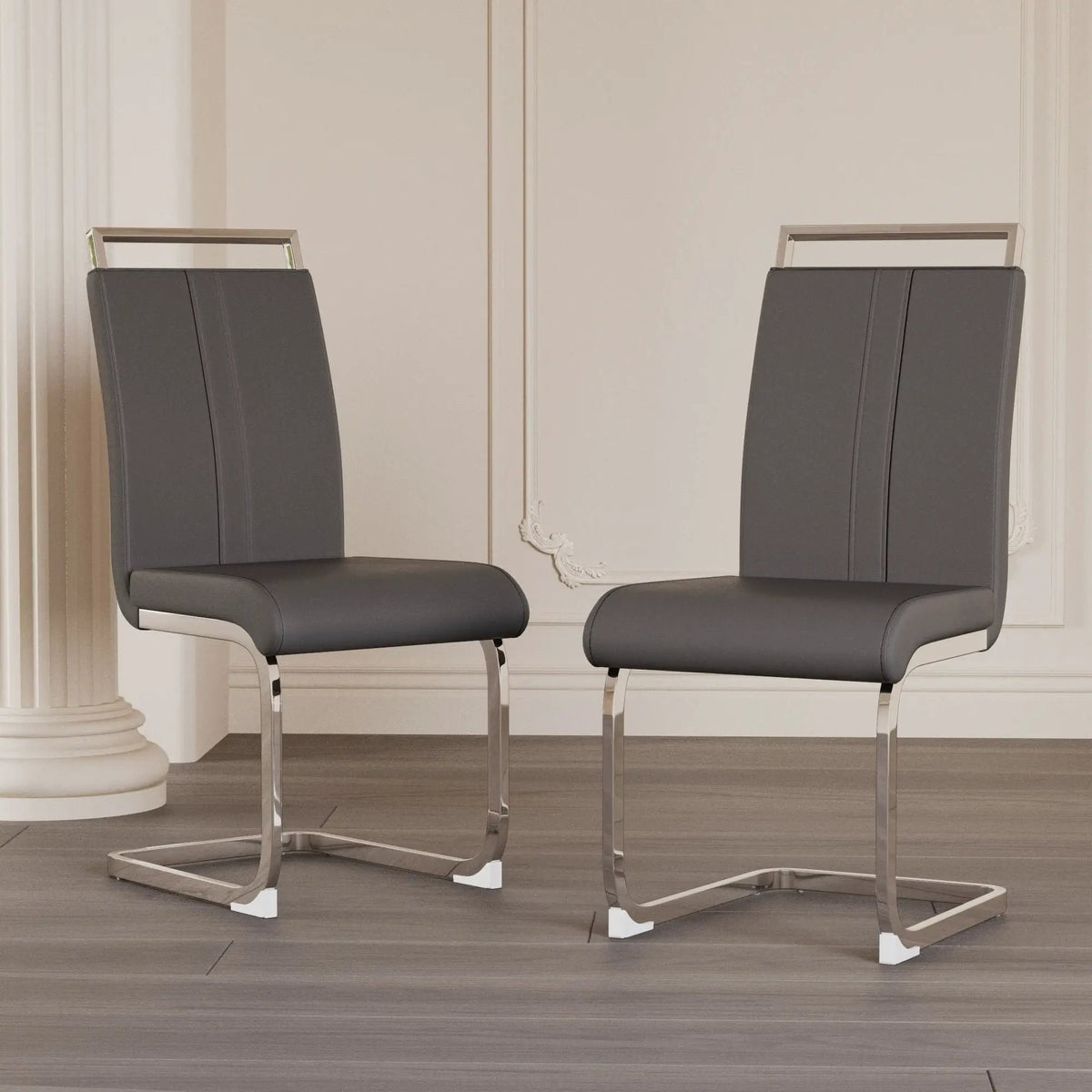 Modern Dining Chairs | Padded Seat | High Back | Accessory Bag Included