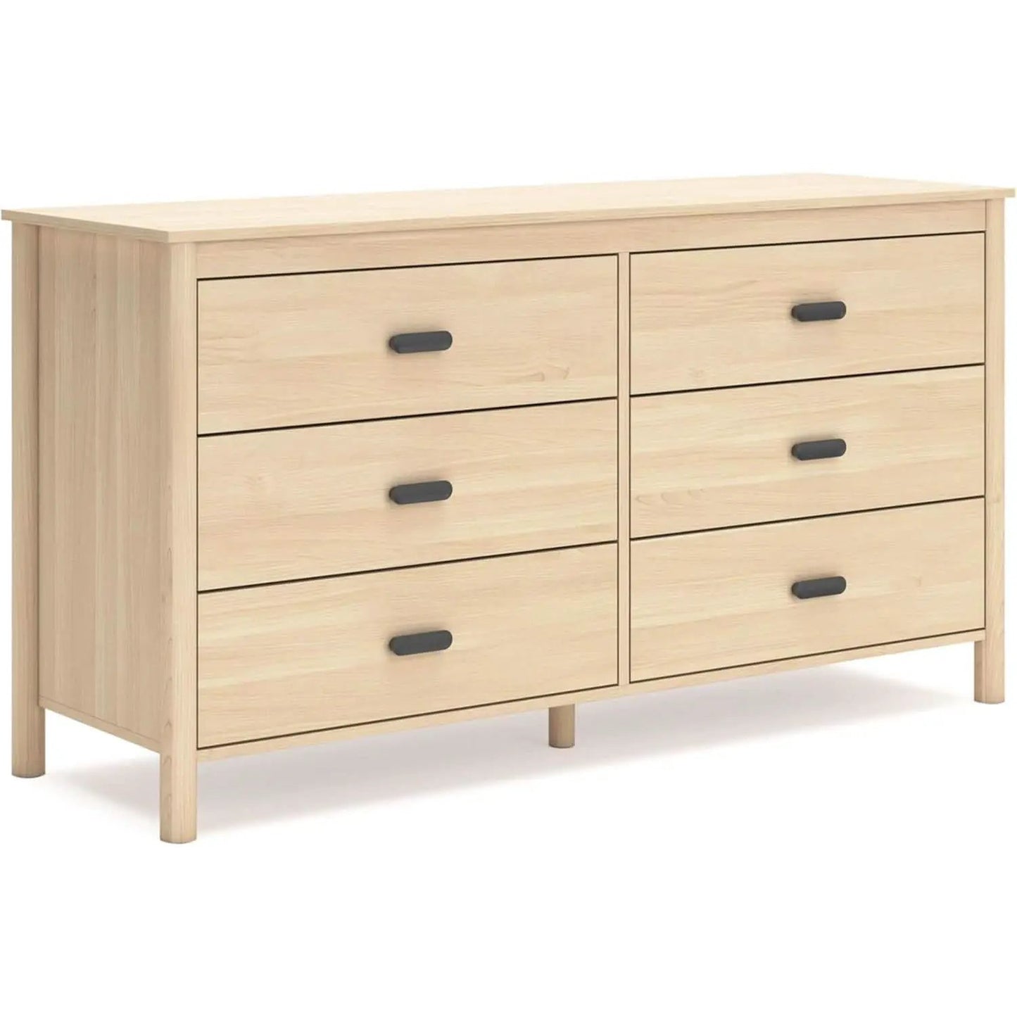 Light Brown Six Drawer Dresser For Bedroom Storage from PriceLows™