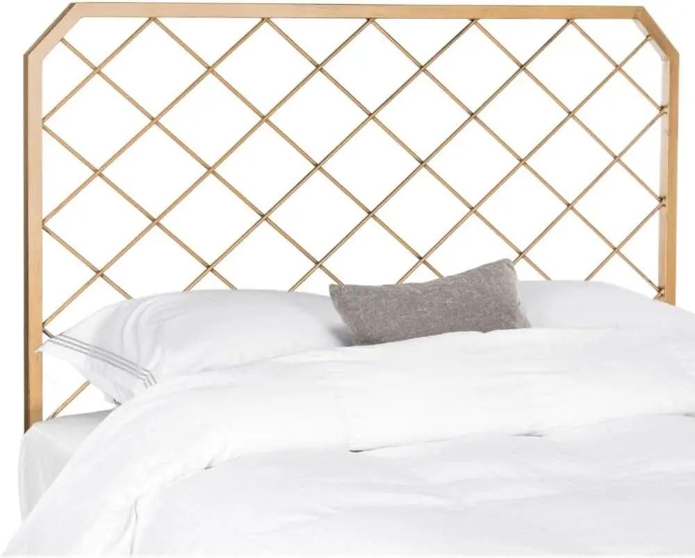 Queen Antique Gold Stitch Headboard for Stylish Bedrooms from PriceLows™