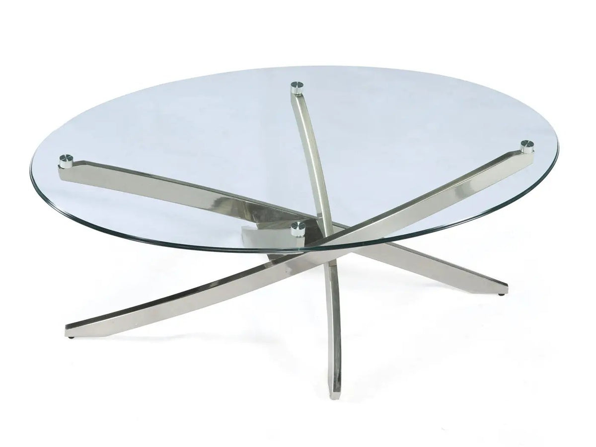 Zila Starburst End Table | 24 Inch Round | Mid-Century Sparkle | Contemporary Design