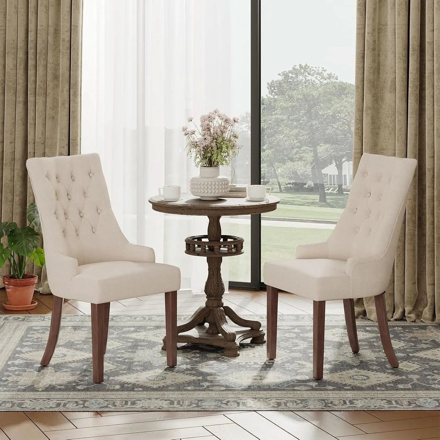 Beige Tufted Contemporary Dining Chairs Collection from PriceLows™