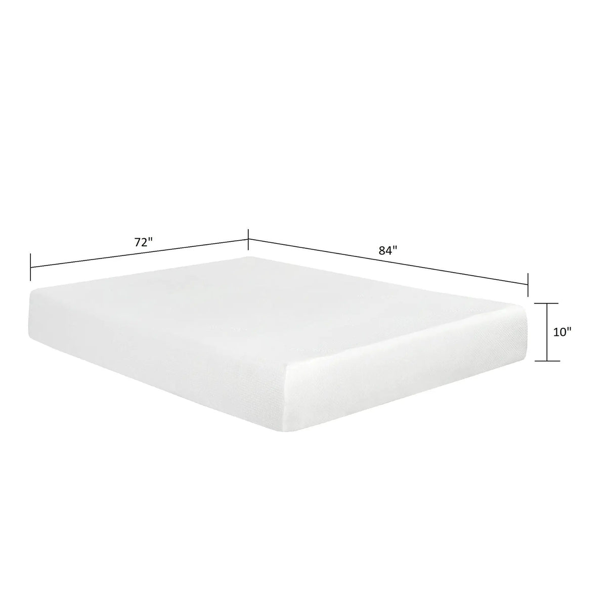 10 Inch Gel Memory Foam Mattress | Plush | Aloe Vera Cover