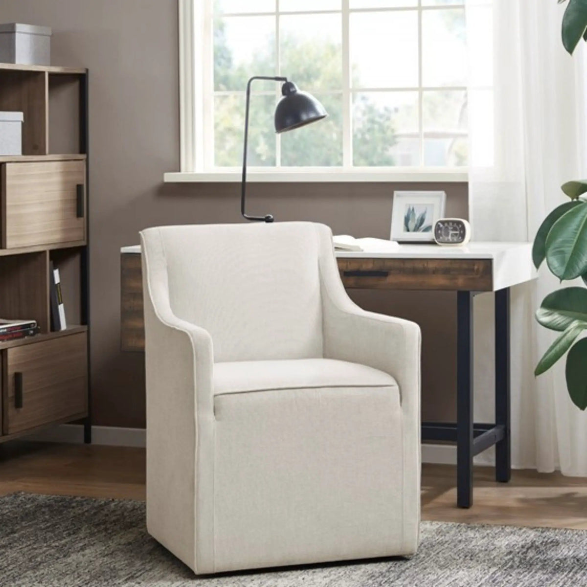 Traditional Dining Armchair | Upholstered | Fully Assembled | Gray