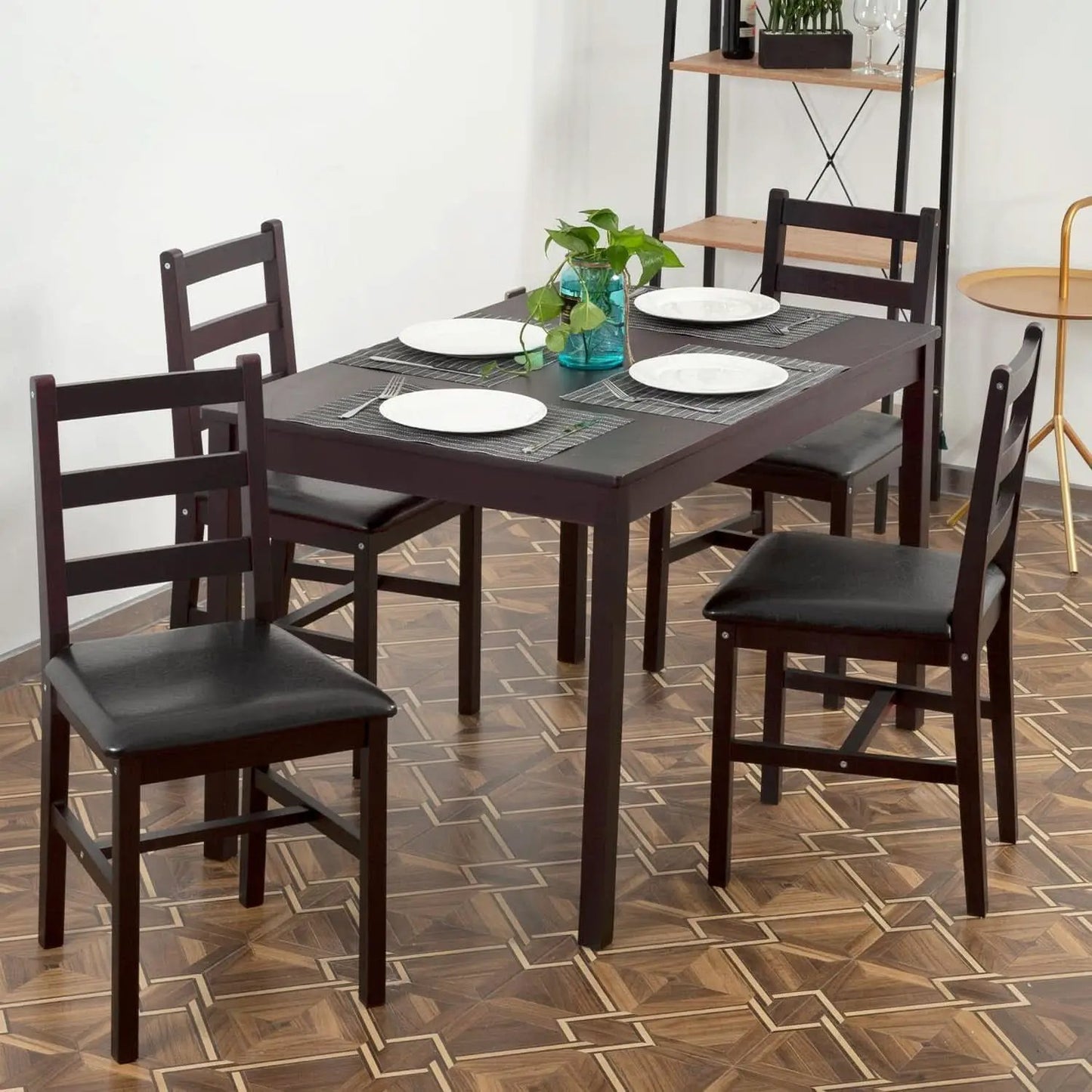 Brown Premium Luxurious Solid Wood Dining Table For Four from PriceLows™