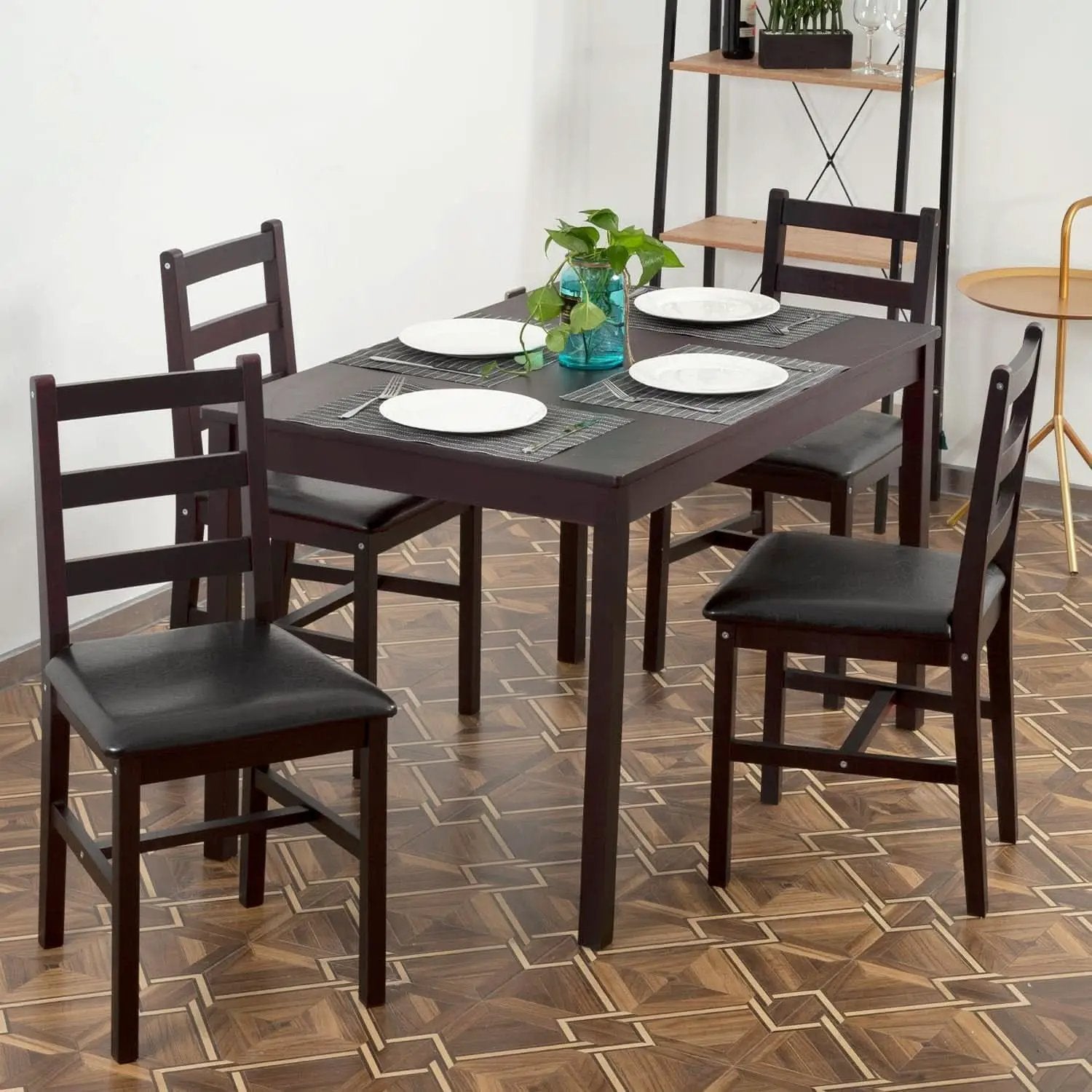 Brown Premium Luxurious Solid Wood Dining Table For Four from PriceLows™