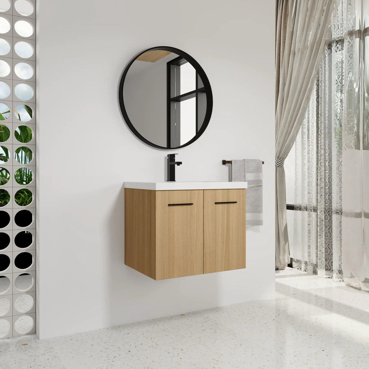 Floating Bathroom Vanity With Sink | Plywood | Double Door