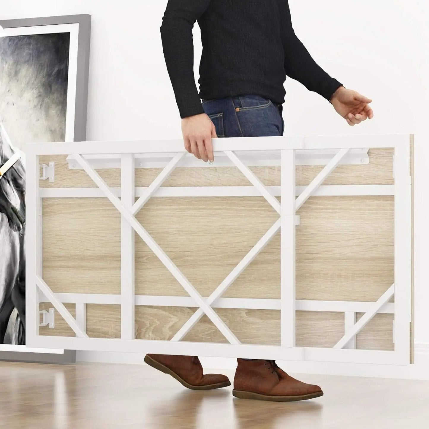 Foldable Desk For Home Office No Assembly 40.6 Inch Long from PriceLows™