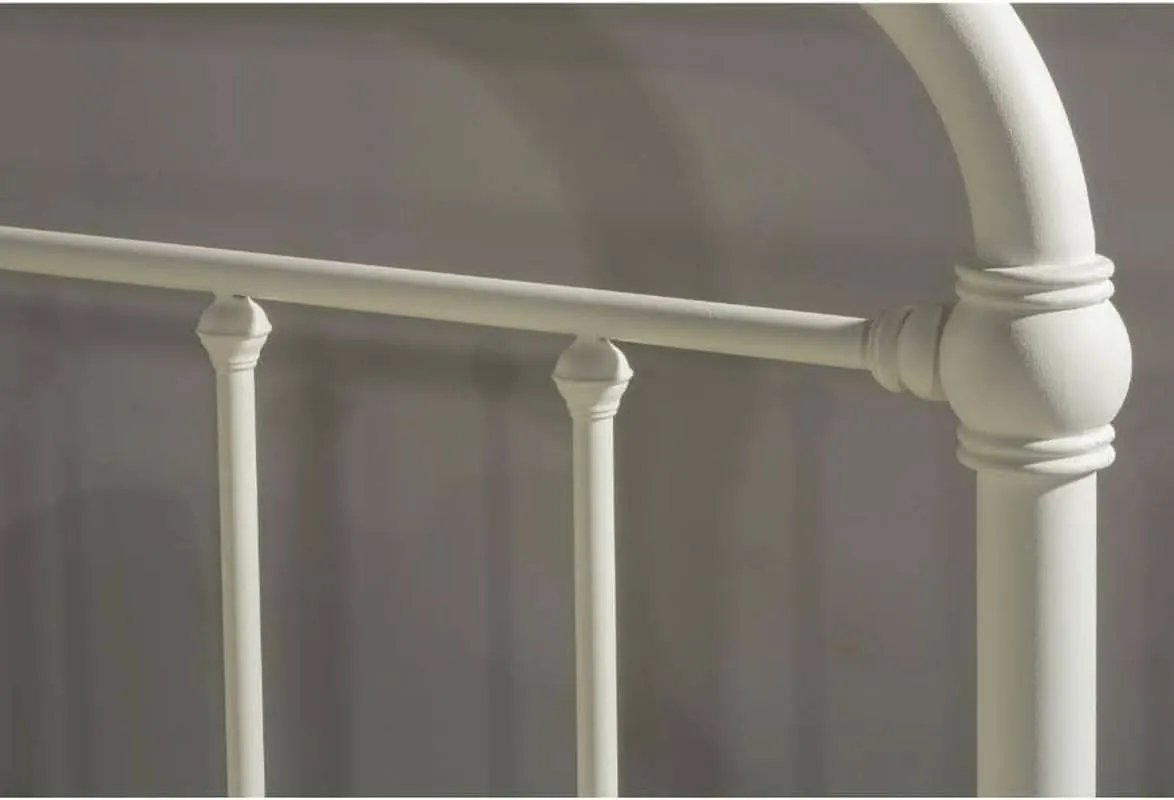 Elegant Soft White Metal Full Queen Headboard Design from PriceLows™