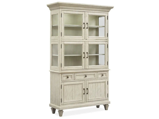Newport Dining Cabinet | Display Cabinet | Tempered Glass & Veneer | Alabaster