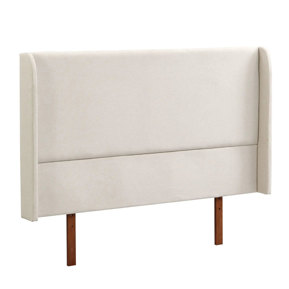 King Size Platform Bed With Upholstered High Headboard - | 83.9 x 78.9 x 48 in | Bamboo & Plywood | Brown