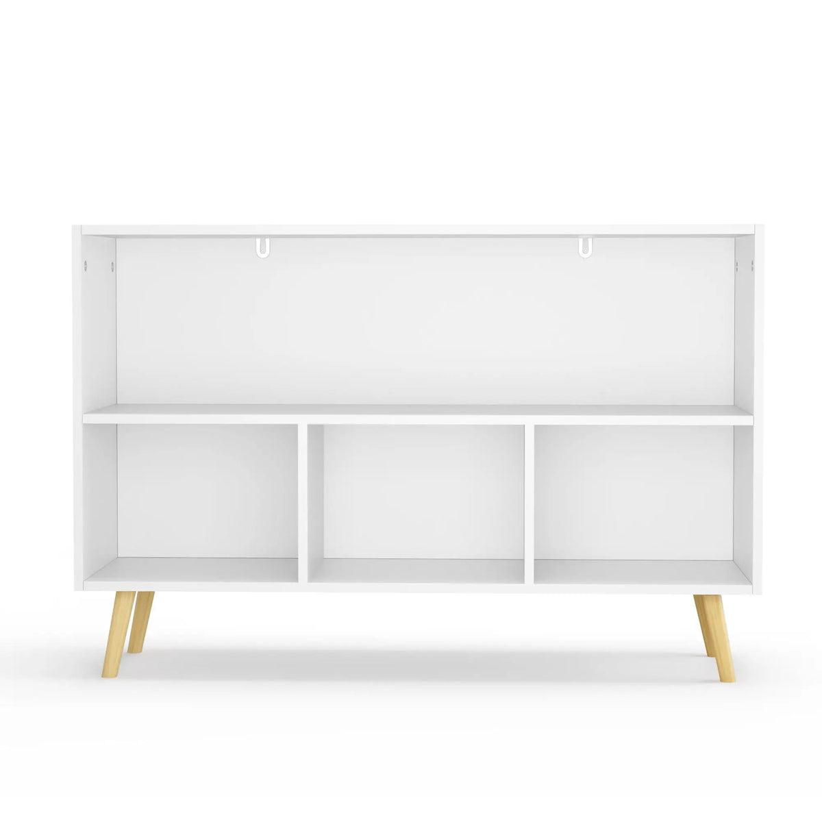 Bookcase | 3 Fabric Drawers | Tip Resistant Frame | White And Blue