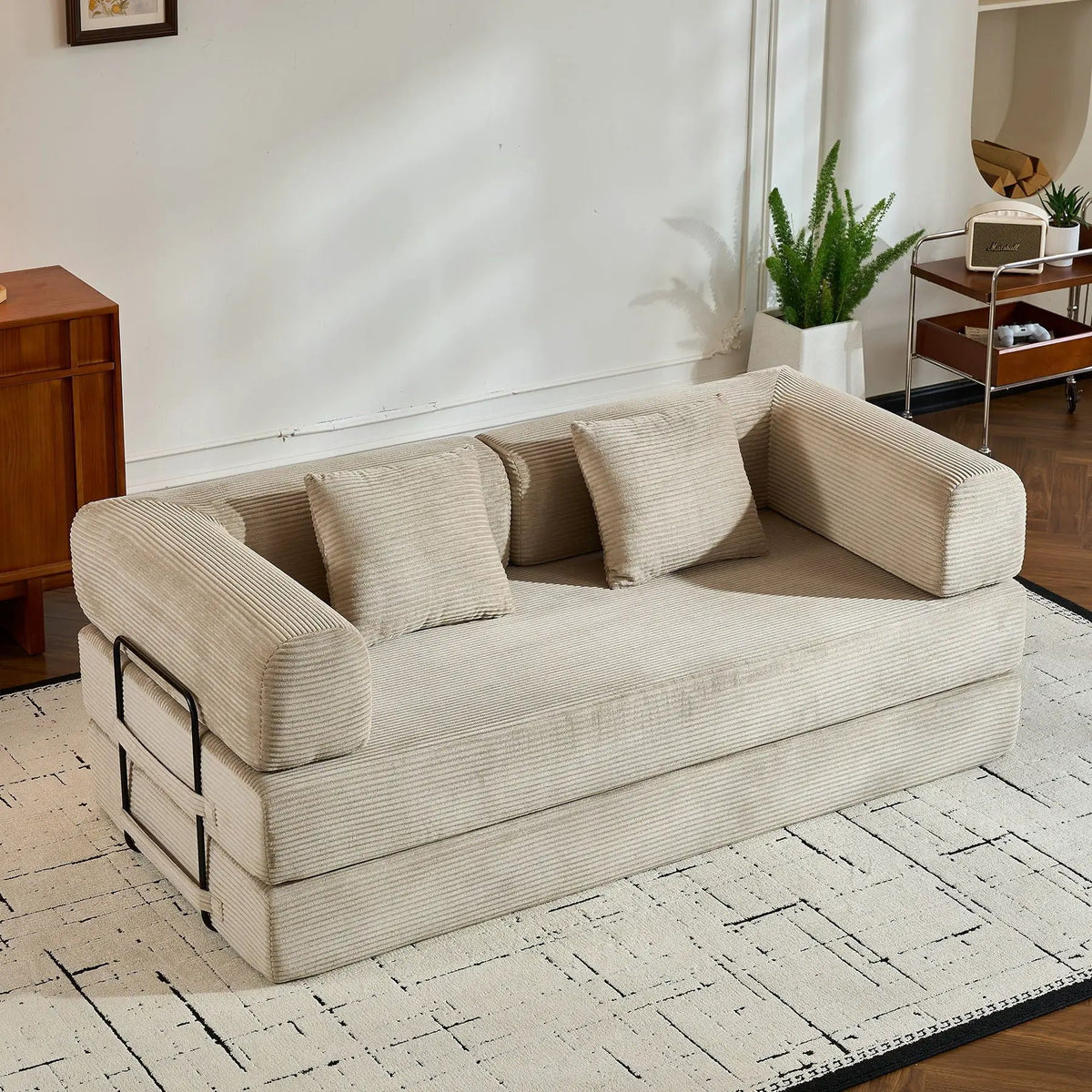 Convertible Sleeper Sofa Bed | 35D High Density Foam | 4 In 1 Design