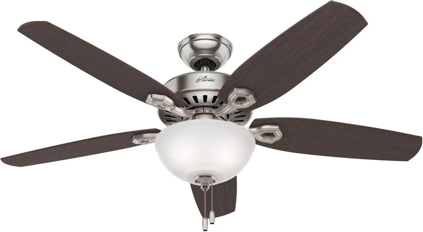 Builder Deluxe 52 Inch Brushed Nickel Indoor Ceiling Fan from PriceLows™
