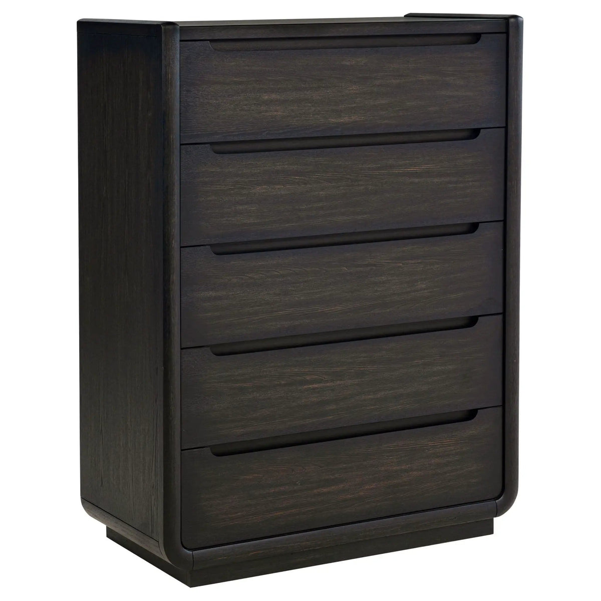 Leandro 5-drawer Bedroom Chest of Drawers Burnished | 40.25 x 19 x 52.75 in | 5-Drawer | Black