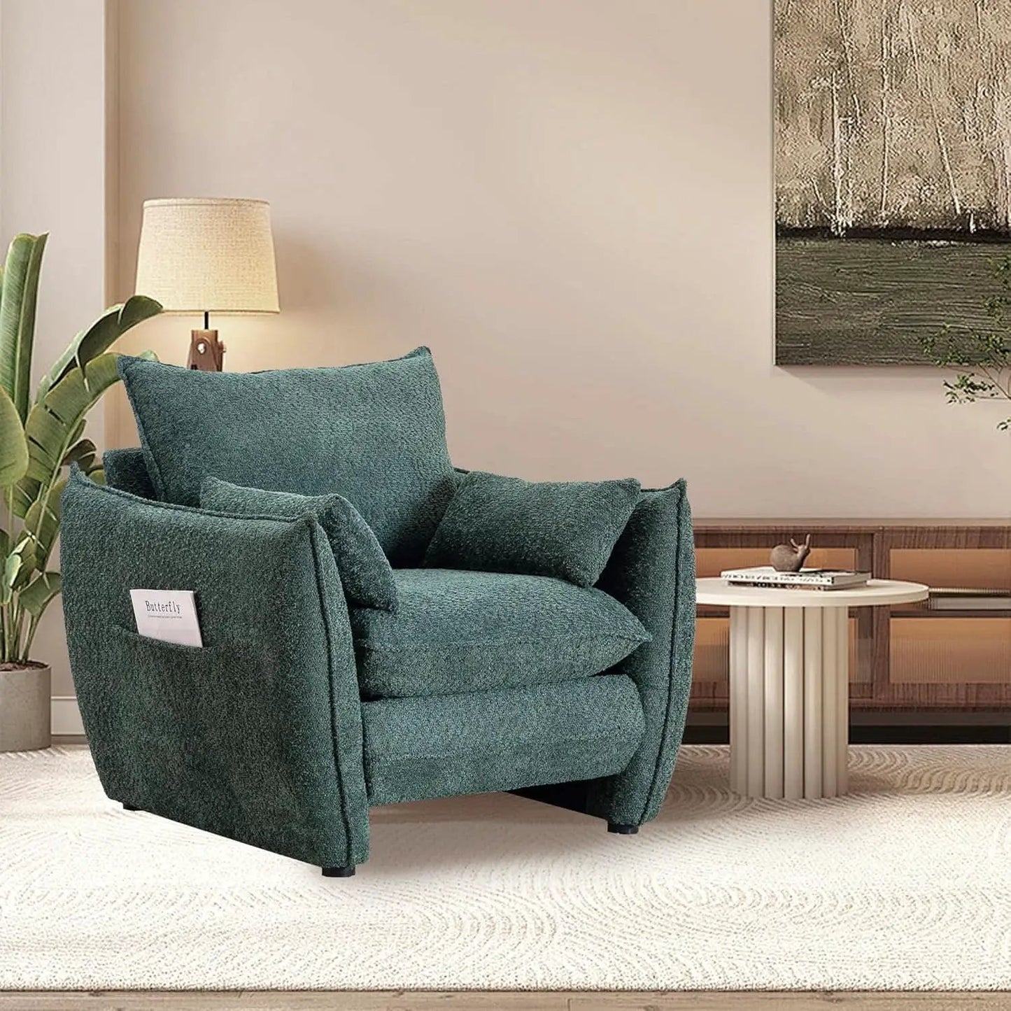 Green Oversized Luxurious Accent Chair Living Room from PriceLows™