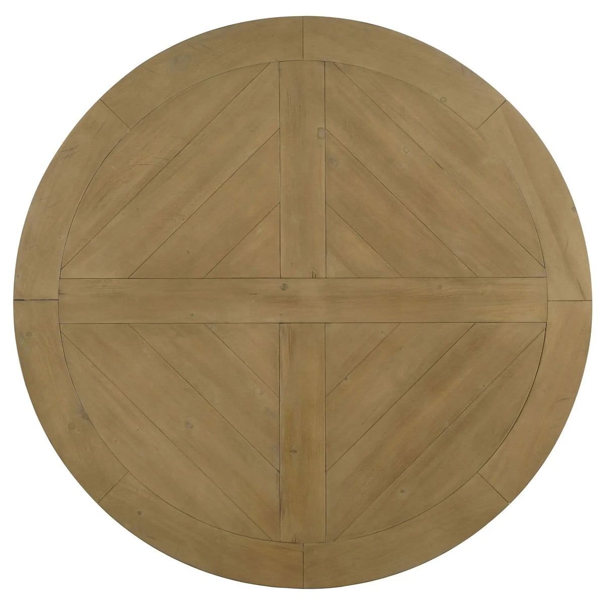 Florence Round 60-inch Wood Dining Table Rustic | 59.75 x 59.75 x 30 in | Veneer & Wood | Honey