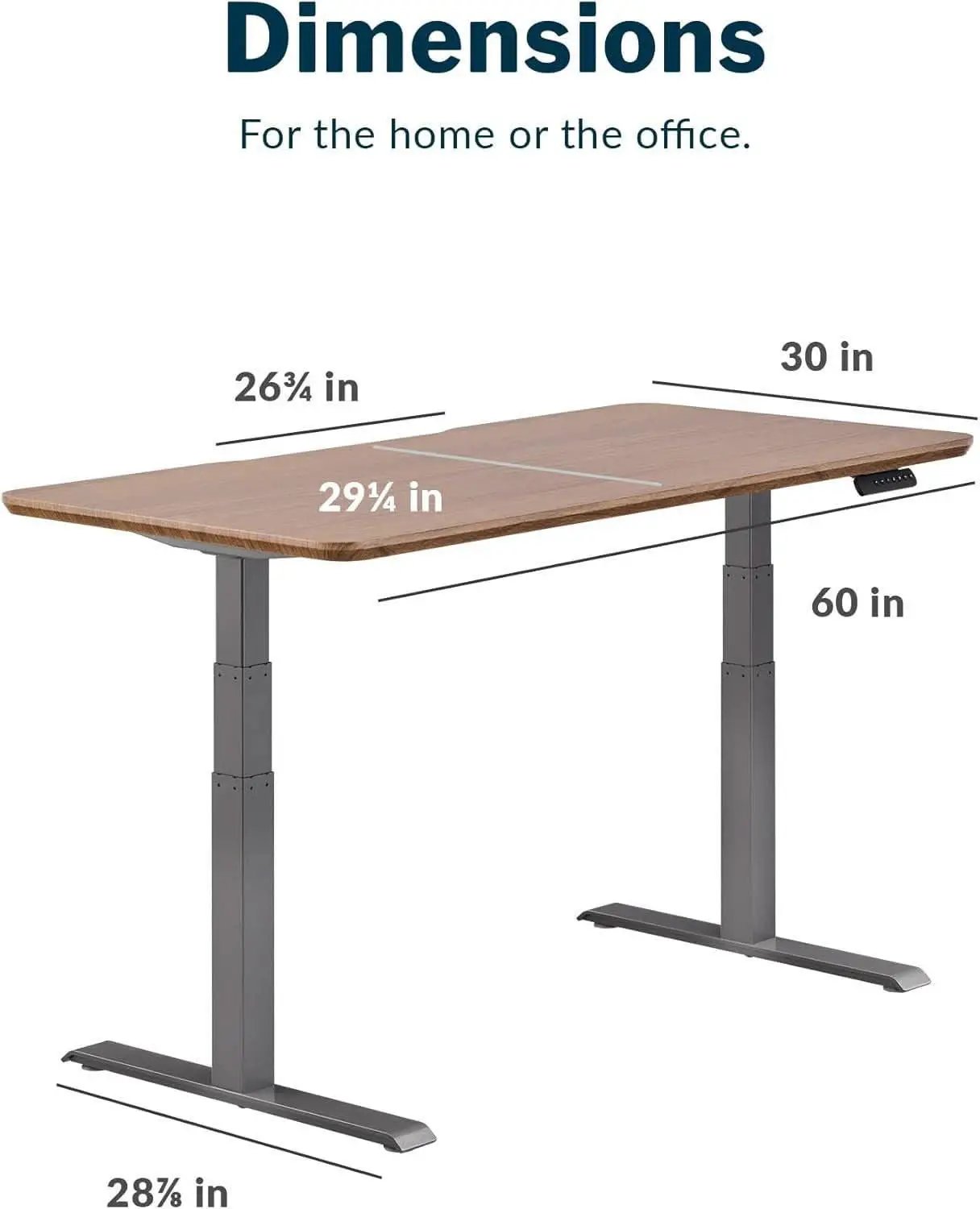 Electric Standing Desk 60x30 Memory Presets Studio from PriceLows™
