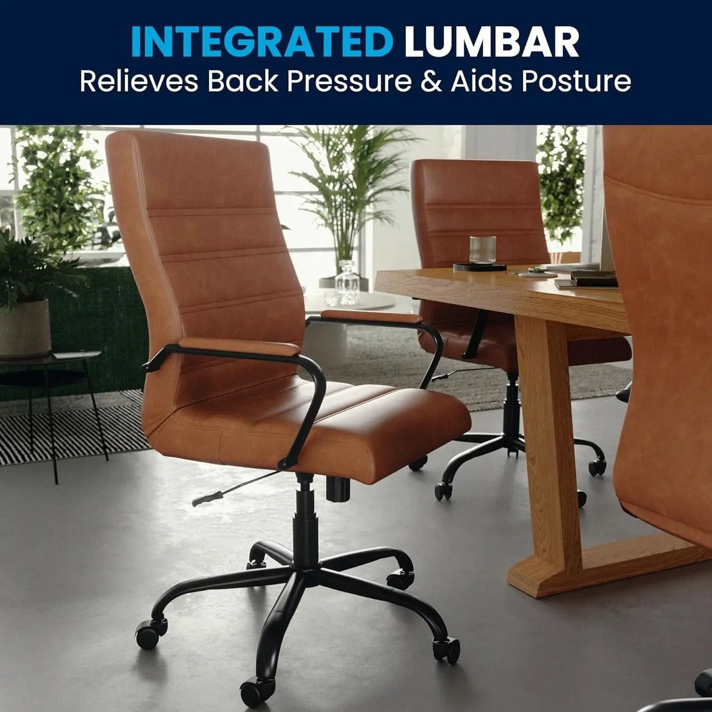 Whitney High Back Leathersoft Desk Chair Adjustable Height from PriceLows™