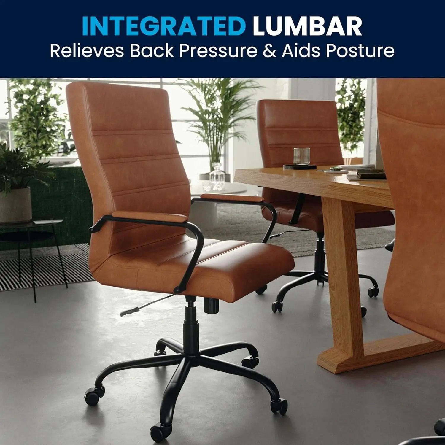 Whitney High Back Leathersoft Desk Chair Adjustable Height from PriceLows™