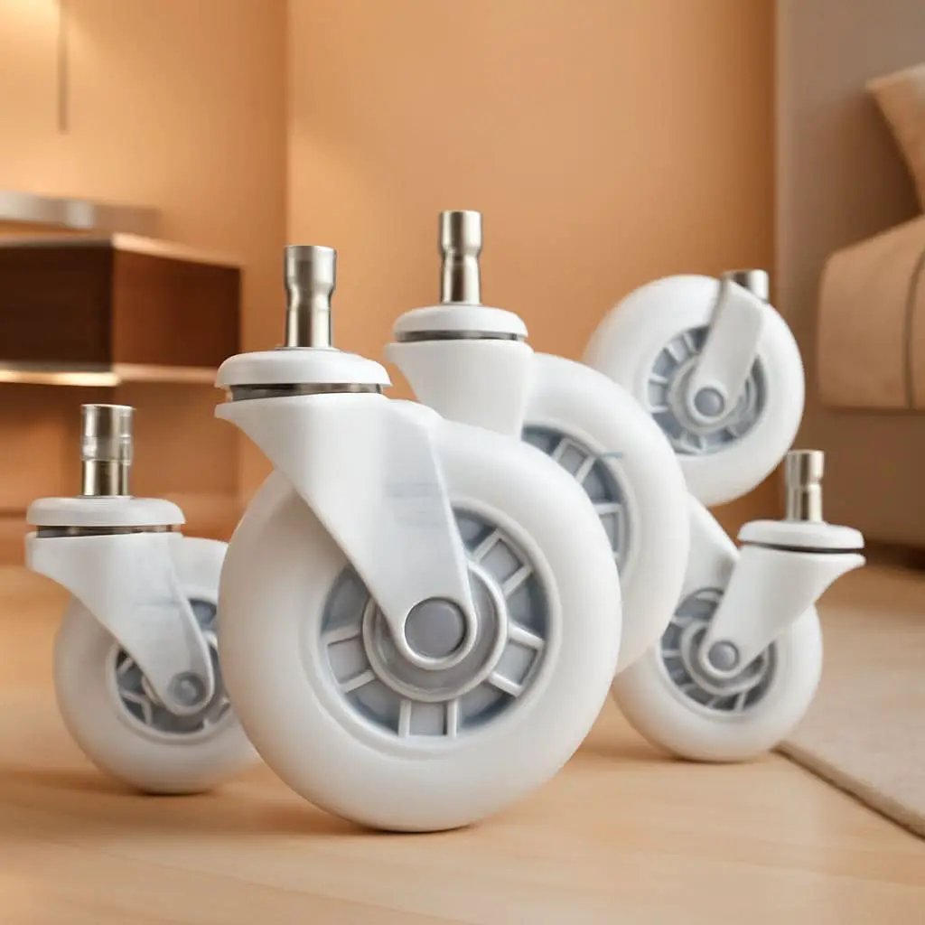 Original Roller Blade Office Chair Wheels White Set Of 5 from PriceLows™